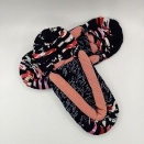 NO.379　　布草履（紺絞り浴衣・紺赤白ピンク浴衣＋灰ピンク）