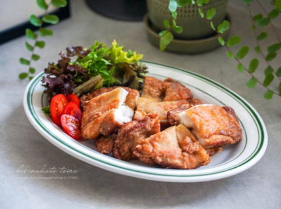 完成しなかった薄衣のフライドチキンのレシピ。