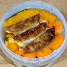 焼き餃子と蒸しカボチャ♪@昼食