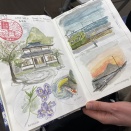 いよいよ明日１３日月曜日が「第７回くろかわ透明水彩画教室作品展」最終日となりま～す！