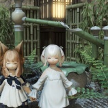 『【FF14】相方ホロのおうちのお庭に鹿威しが置かれて夏らしくて涼しげでとっても素敵ですヾ(〃^∇^)ﾉ』の画像