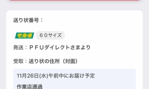さまよい、発送済みだった…