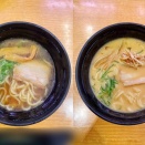 スシロー 山口神田店@山口市 の 「らーめん信玄監修 札幌コク味噌らーめん」「らーめんや 天金監修 旭川醤油らーめん」 #スシロー #らーめん信玄 #らーめんや天金 #ジョジョ #つけものいし