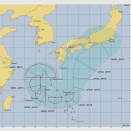 台風２４号は熱帯低気圧に変わりながら、紀伊半島方向行くか