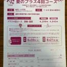 夏のプラス4回コース