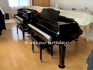 ピアノで祝ったダブルバースデイ♪