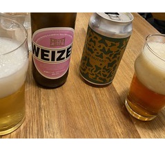 アオヤギ食堂の2種盛りカレー定食とクラフトビール