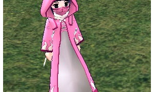 マスクが透けてラバキャットローブの口が半開きのように見える…