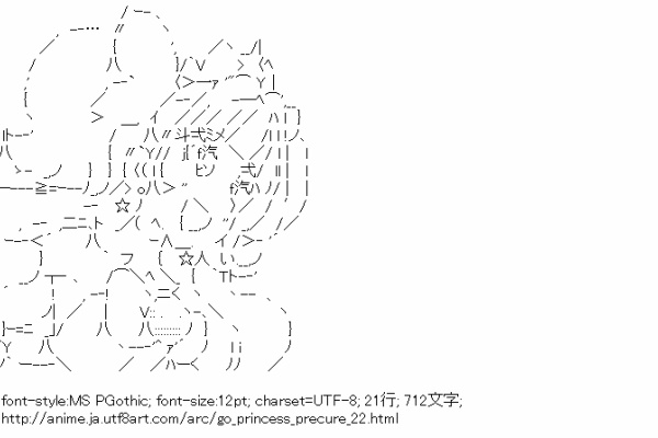 アスキーアートリサイクル保管庫 出張所 プリキュア