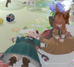【FF14】相方ちゃまの横でバタンキュー幸せヾ(〃^∇^)ﾉ【FFXIV】