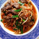 抱えて食べたい♬野菜たっぷりで梅タレのプルコギ。°