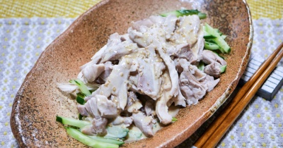 ごまペースト無し鶏もも肉で作る「棒棒鶏風」