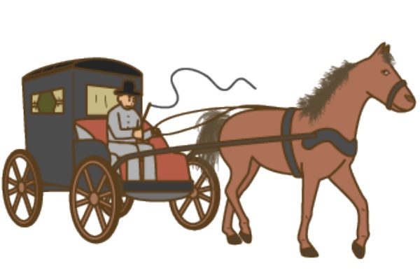 幼稚園児のイラスト 絵カード 馬車のイラスト