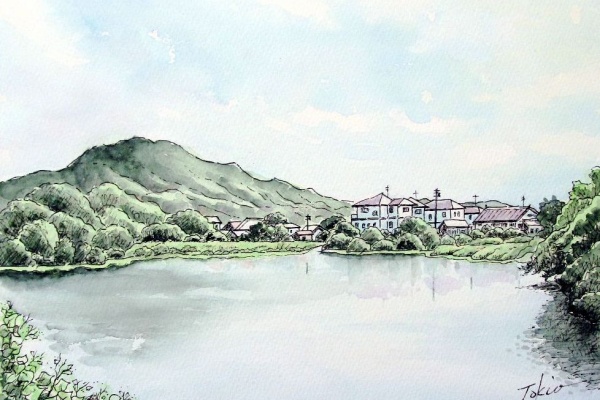 水彩画　ジクレー版画「芥屋の大門」（糸島市） 水彩画 ジクレー版画「芥屋の大門」（糸島市） （芥屋大門周遊