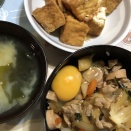 豚丼　厚揚げ