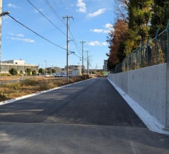 「柏の葉キャンパス」南西部の187街区周辺の道路工事状況（2025年12月5日）