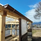 温室づくり(その9) 壁面の施工