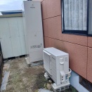 赤磐市桜が丘地区にてエコキュート工事