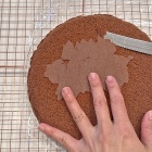 フライパンでしっとりふわふわ♪クリスマスブッシュドノエル♪