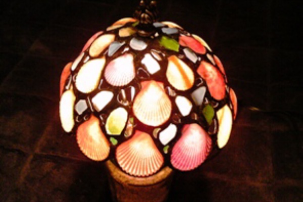 ヒオウギ貝ランプシェード ルームランプ