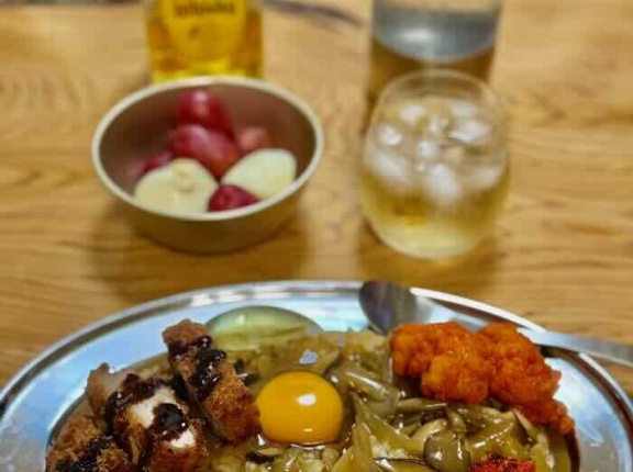 自宅めし　キノコカレー