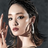 『剛力彩芽さんの似顔絵を描きました』の画像