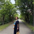 日曜礼拝には藍染ワンピースで♪