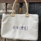 borsa di tote di tessuto Lino