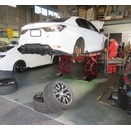 レクサス　GSF　ブレーキ系交換で、入庫！