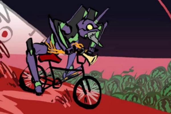 動画 自転車のホーンで奏でる 残酷な天使のテーゼ 付録部 Blog Bu