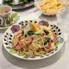 ポパイスパゲティーとスタミナサラダの夜ごはん