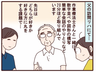【父の認知症123】訪問リハにて久々に…