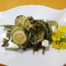 ワラビと古漬けのおつまみ～