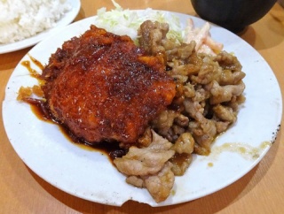 ■門前仲町の「まつむら」で、デカ盛り生姜焼き＆チーズカツ！