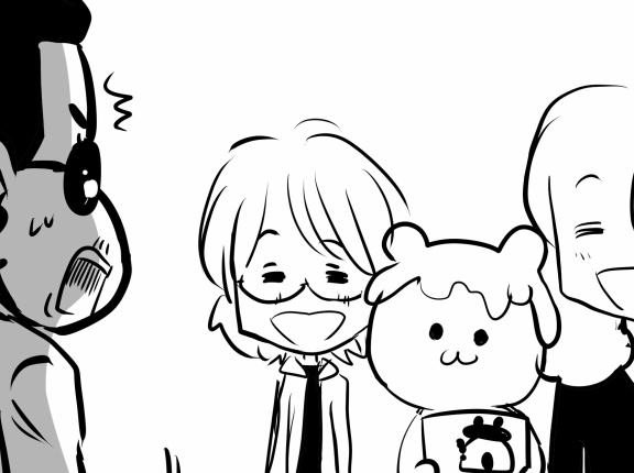 【THEALFEE】『アルフィーの営業部長桜井さんのライバル現る！秩父のポテくま君が見せた物にびっくり！★となりのかわいい高見沢君」アルフィー漫画イラストマンガ