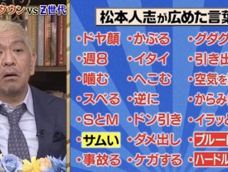 【画像】松本人志「お前ら、俺が流行らせた言葉使うの禁止なw」ｗｗｗｗｗｗｗｗｗｗ