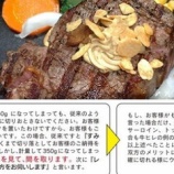 『【絶句】いきなりステーキの社内報が大炎上！！「300gで注文されて350gになっても切り落とすな」 → 料金はきっちり350g分を請求wwwwwwww』の画像