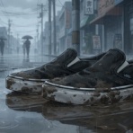 汚れた靴