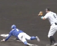 石井大智、世界記録更新！！！1死1,3塁のピンチも相手のミスに助けられる