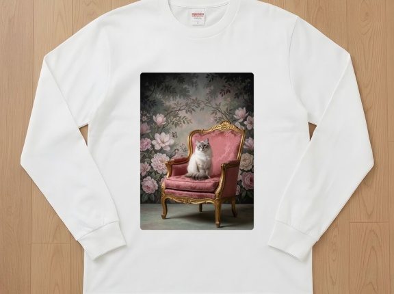 ラグドールのルネサンス肖像画長袖Tシャツができました！