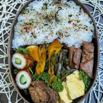 ただの自分のお気に入りな「焼きかぼちゃ」～夫のお弁当241