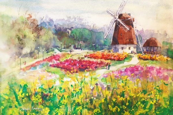 水彩的生活KUROKAWAの透明水彩画 - 2021年04月