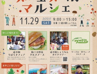 「道の駅しょうなん」で「秋の知産知消マルシェ」が11月29日に開催
