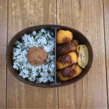 『質素弁当（カニクリームコロッケ）』の画像