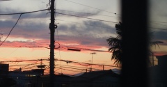夕焼け空がきれいなのに…