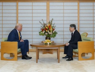 トランプ米大統領来日　天皇陛下と懇談