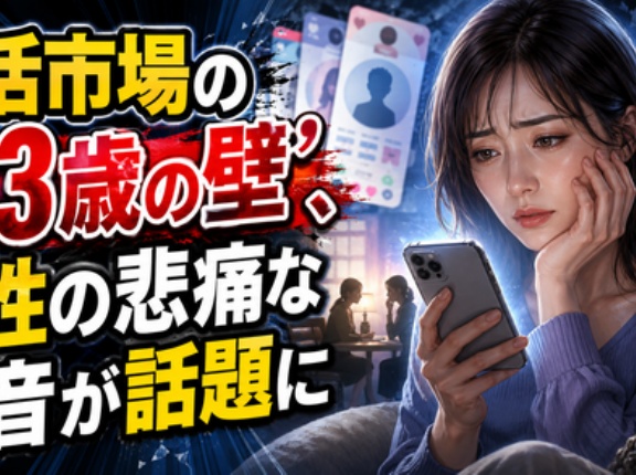 【物議】婚活市場の“33歳の壁”、女性の悲痛な本音が話題に　→「若さ重視すぎて辛い」