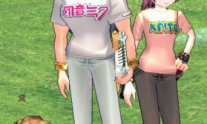 胸が引き立つ初音ミクファンクラブTシャツ