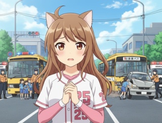 右折レーンの幼稚園バスに後ろから車が衝突　園児9人含む12人を病院に搬送　福岡・遠賀町