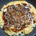 お好み焼きにはんぺんを入れてふわふわに